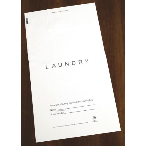 MultiPlast® Biodegradable Laundry Bag, Plastic, Non-Logo, White